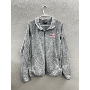Fossa Womens Jacket Size Large Gray Embroidered Toys For Tots Full Zip Up